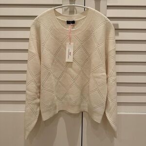 Vineyard Vines Off-White Diamond Knit Sweater